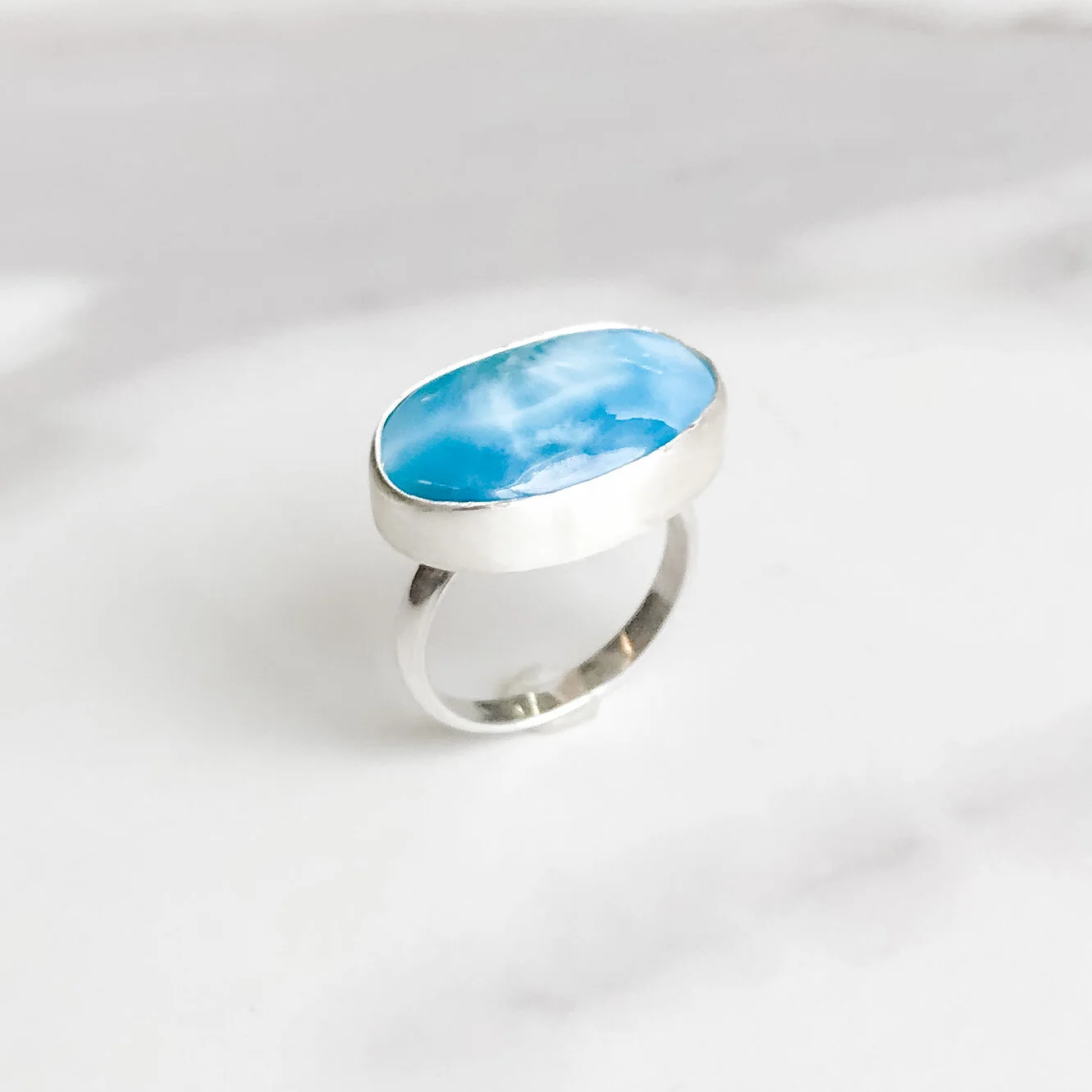 Tidal Pool Larimar Ring, size 9