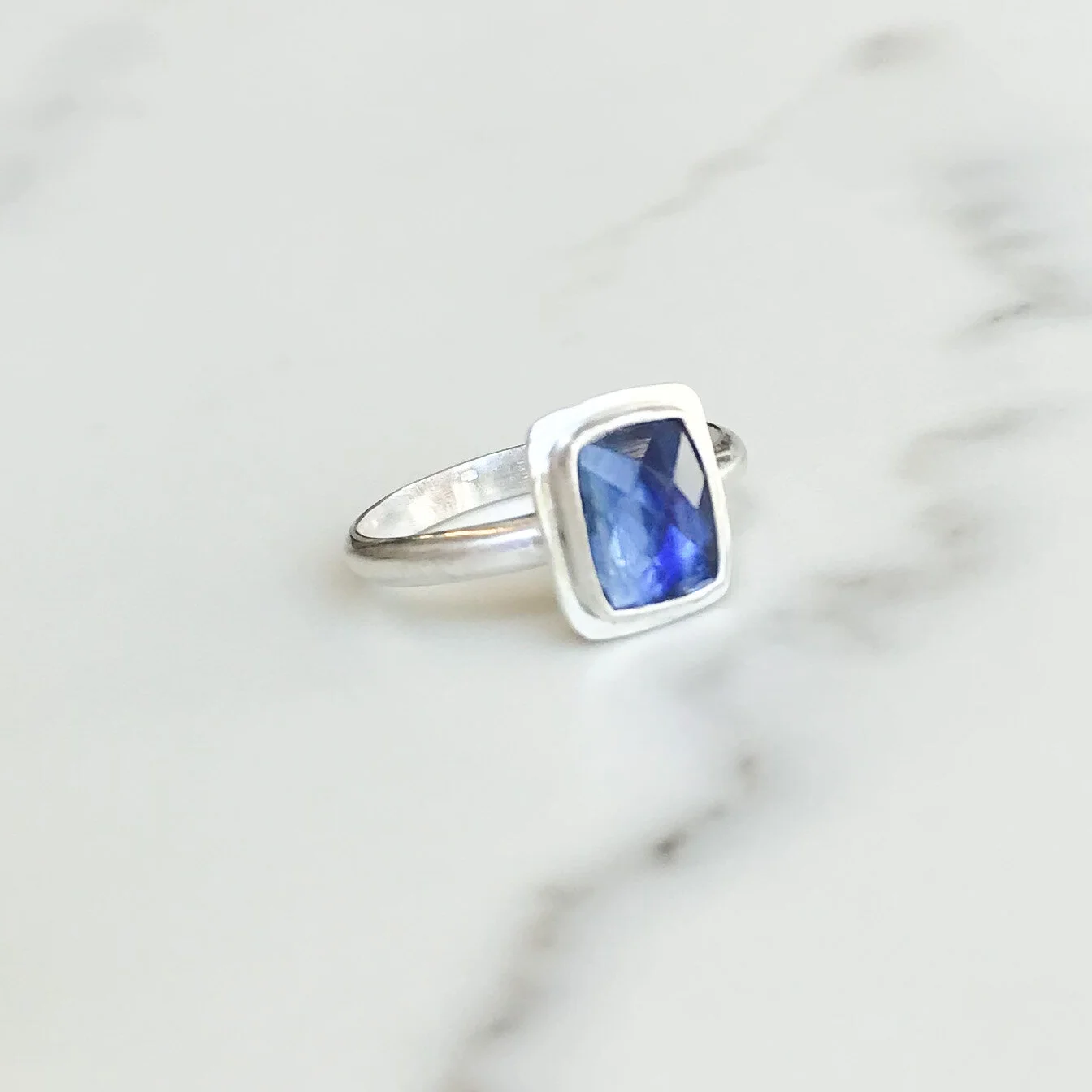 Kyanite Rectangle Ring, size 6.25
