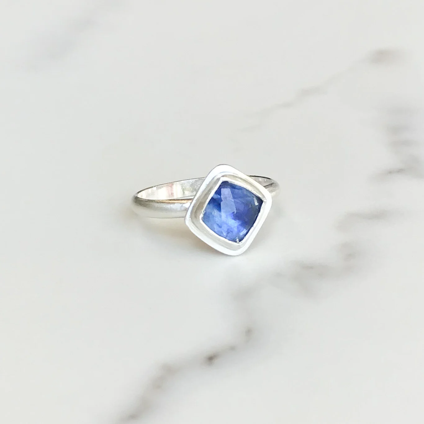 Kyanite Diamond Ring, size 7