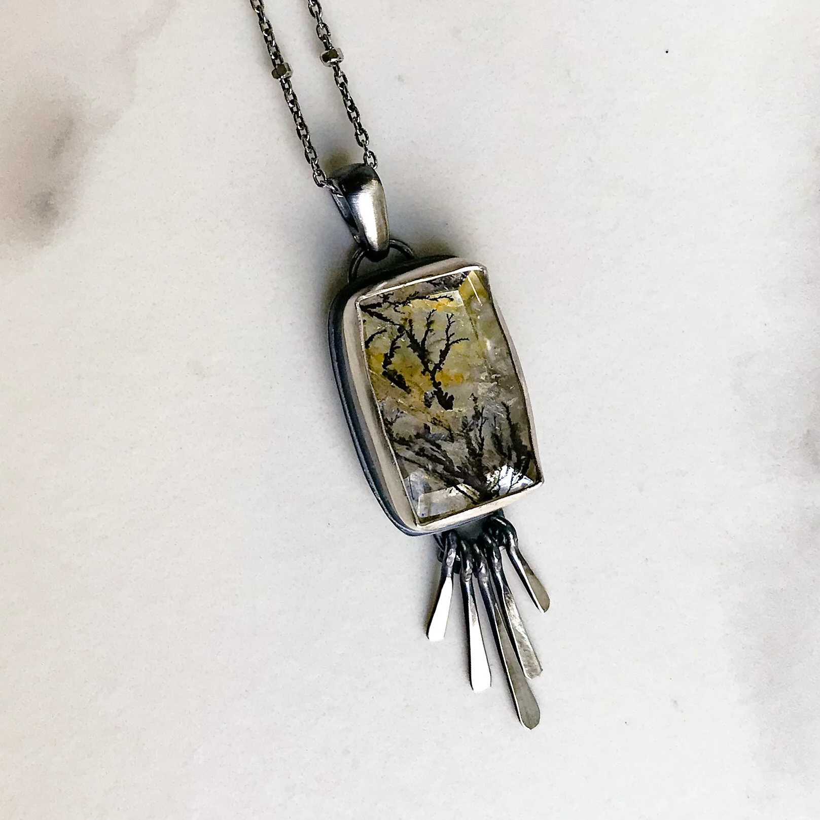 Autumn Days Dendritic Quartz Necklace