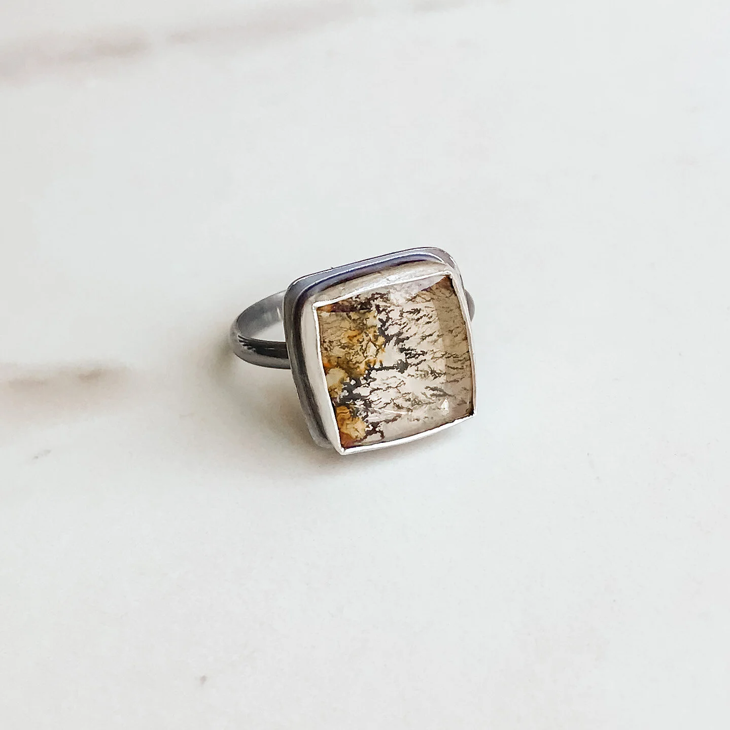 Bonfire Nights Dendritic Quartz Ring