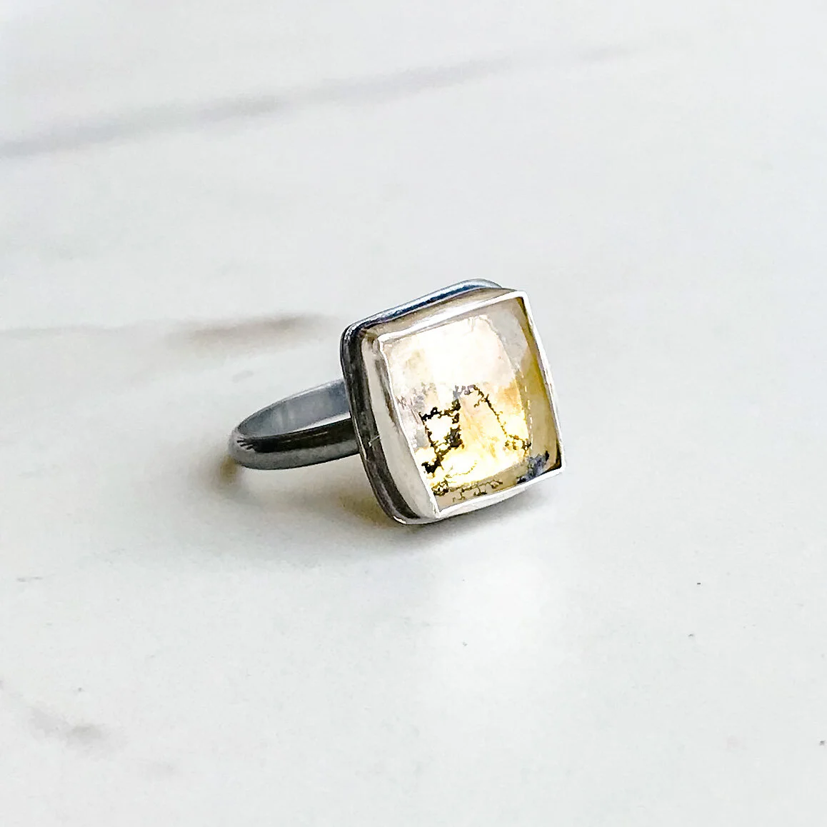 Sweater Weather Dendritic Quartz Ring