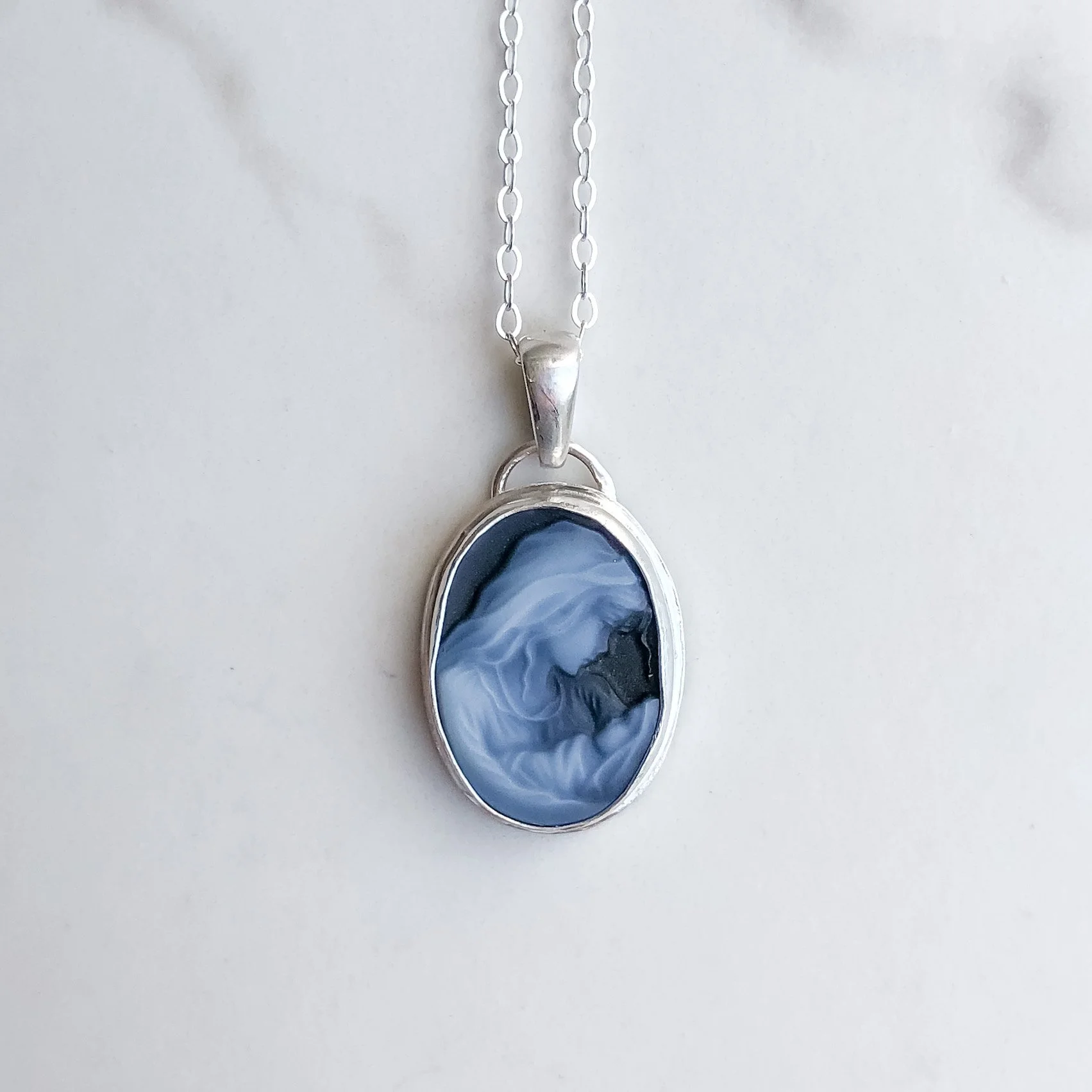 Mother and Baby Cameo Necklace