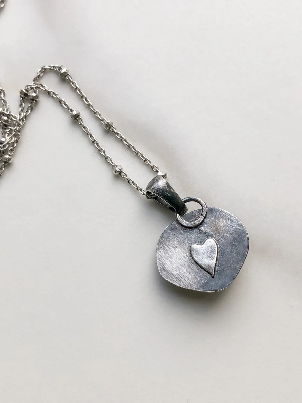 Garnet Necklace with Hidden Heart 03 — CARO DESIGNS