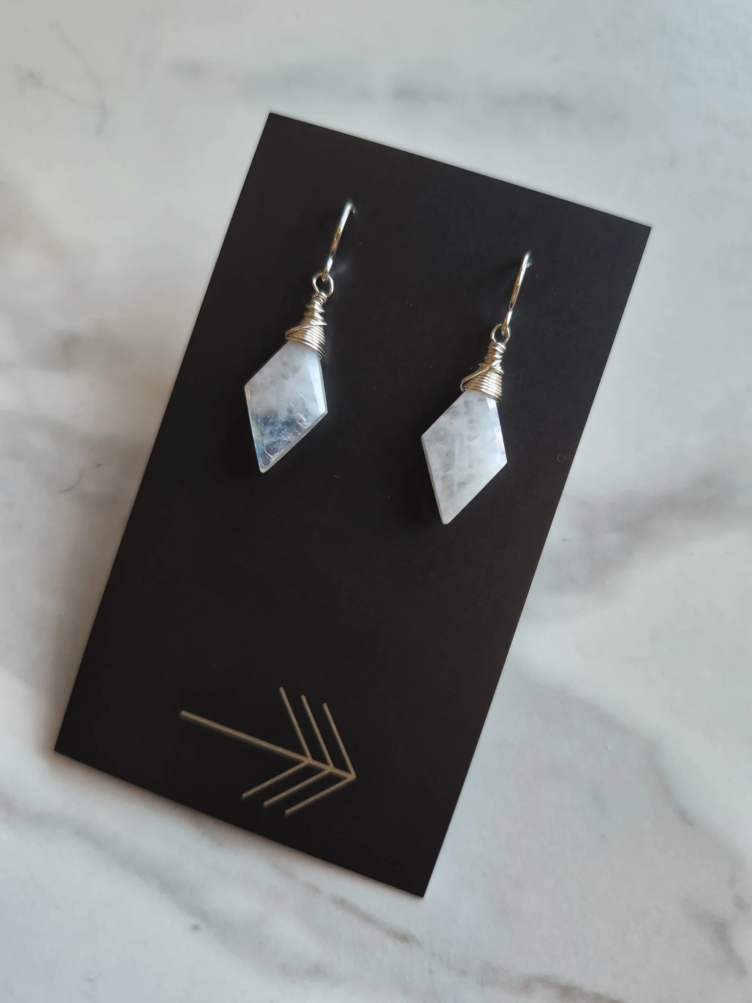 Cut Moonstone Earrings