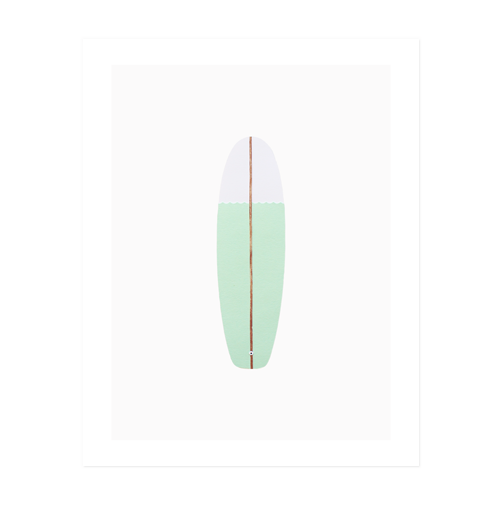 Surfboard art by Brittani Rose paper