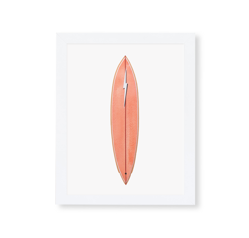 Gerry Lopez "big Wednesday" surfboard illustration by Brittani Rose Paper
