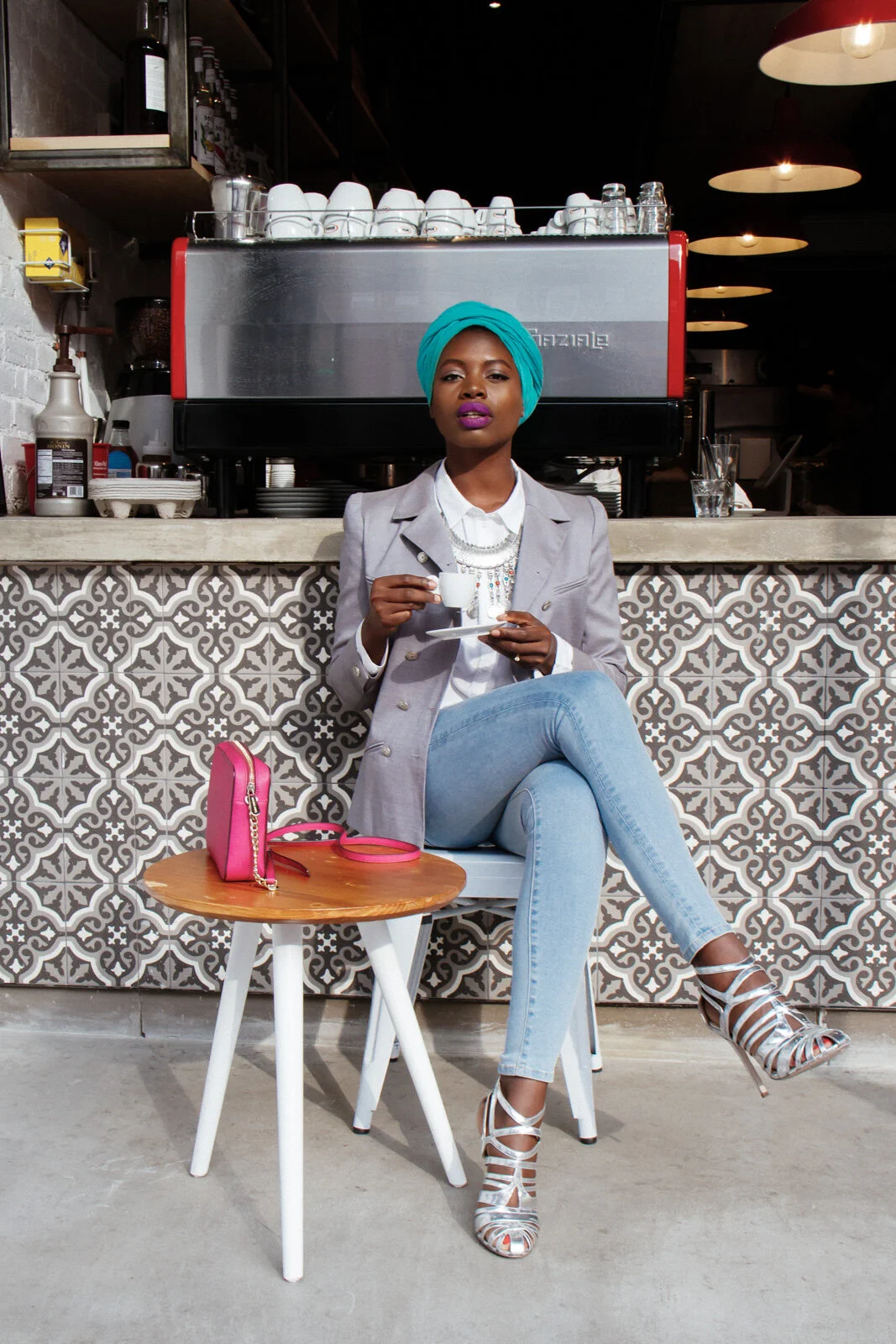 Vintage Blazer with Pops of Color