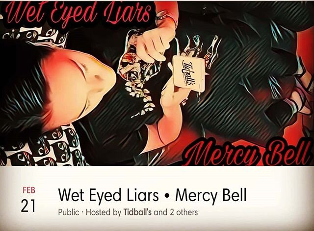 Y'all! This Friday the 21st is going to be awesome! We'll be playing @tidballs with @mercybell! #glitteringsadness #supportlocalmusic #livemusic #femalemusicians #weteyedliars #mercybell