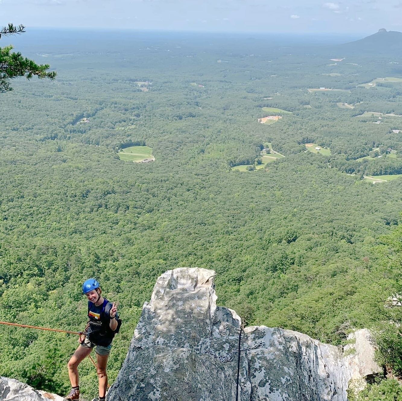 this is megan about to descend off of our low cliffs. but before she goes, megan wanted me to tell you all something. something real important. 
this is the last week to register for the early bird special!! that&rsquo;s $45 instead of $55, you can s