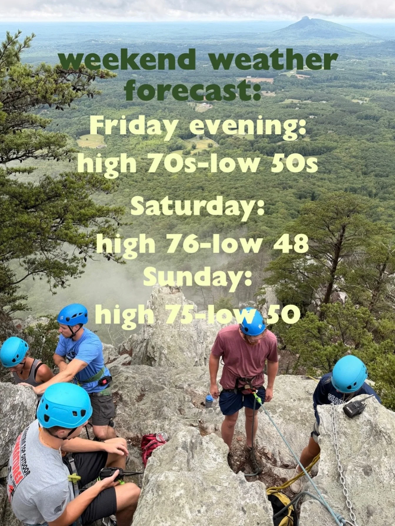 We are two days away!!!! Not sure if any of you have stepped outside to enjoy this Fall weather yet, but the forecast is looking real nice this weekend 🤩 make sure to pack your warm clothes, but also some shorts for when the sun&rsquo;s hitting the 