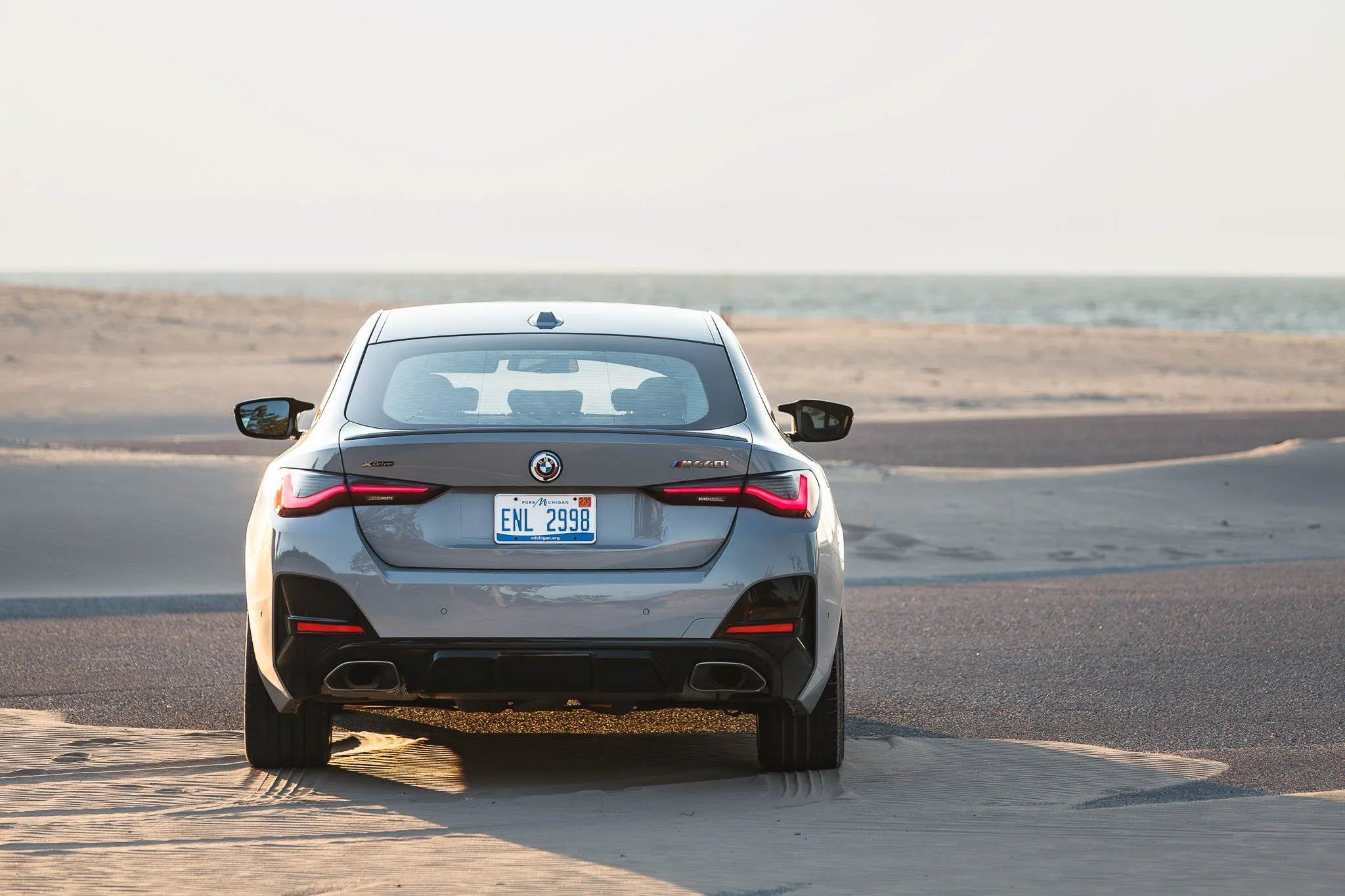 BMW 2022 4 Series M440i GranCoupe Rear End Beach