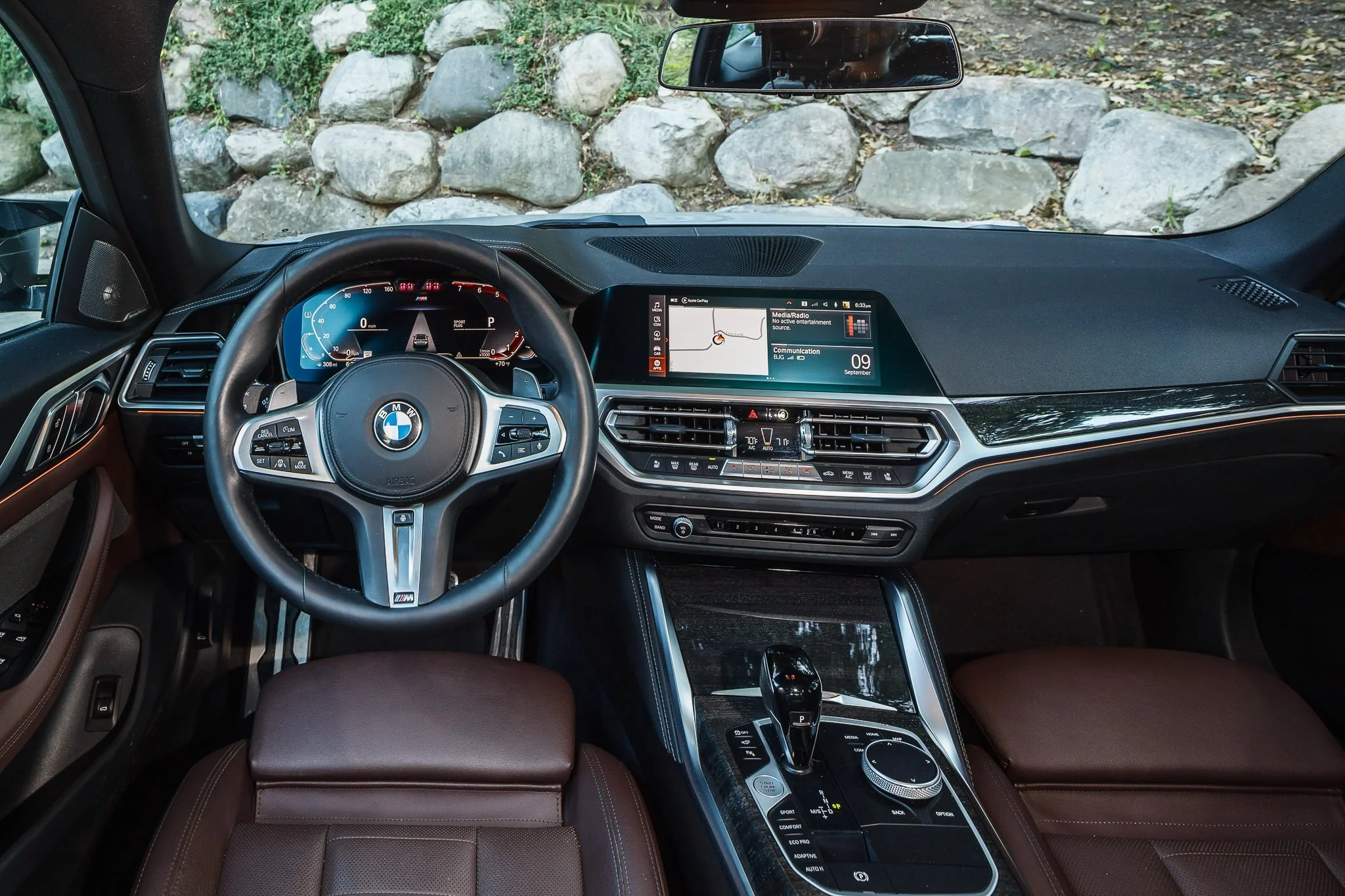 BMW 2022 G26 GranCoupe M440i 4 Series Interior Mocha Vernasca Leather