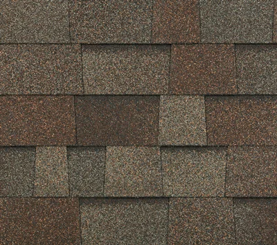 An example of a laminated architectural shingle such as Highlander or Legacy. This color is Heather.