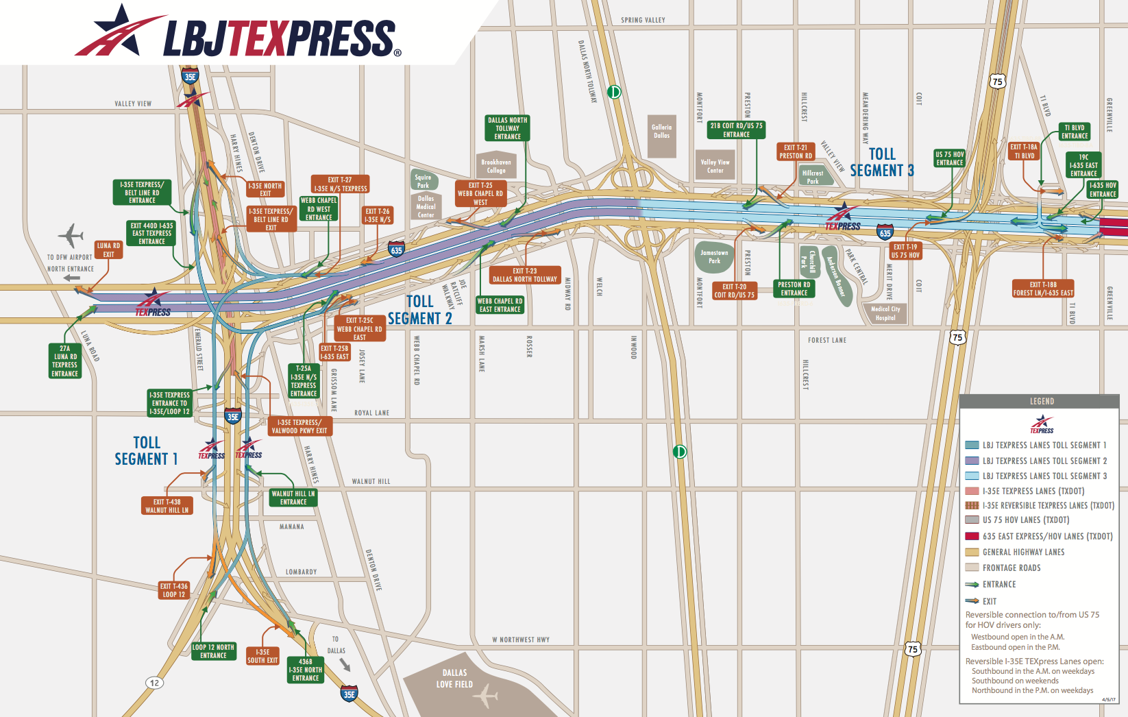 有料高速道路「I-35E TEXpress Lane」開通