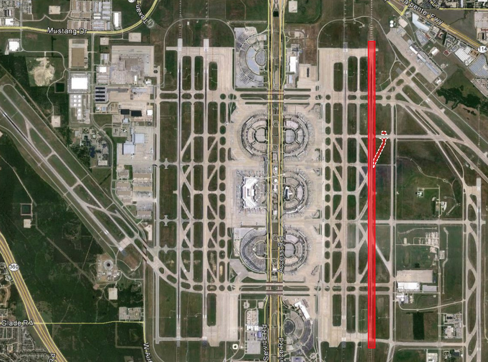 ダラス・フォートワース空港、滑走路の補修工事【12月完成】
