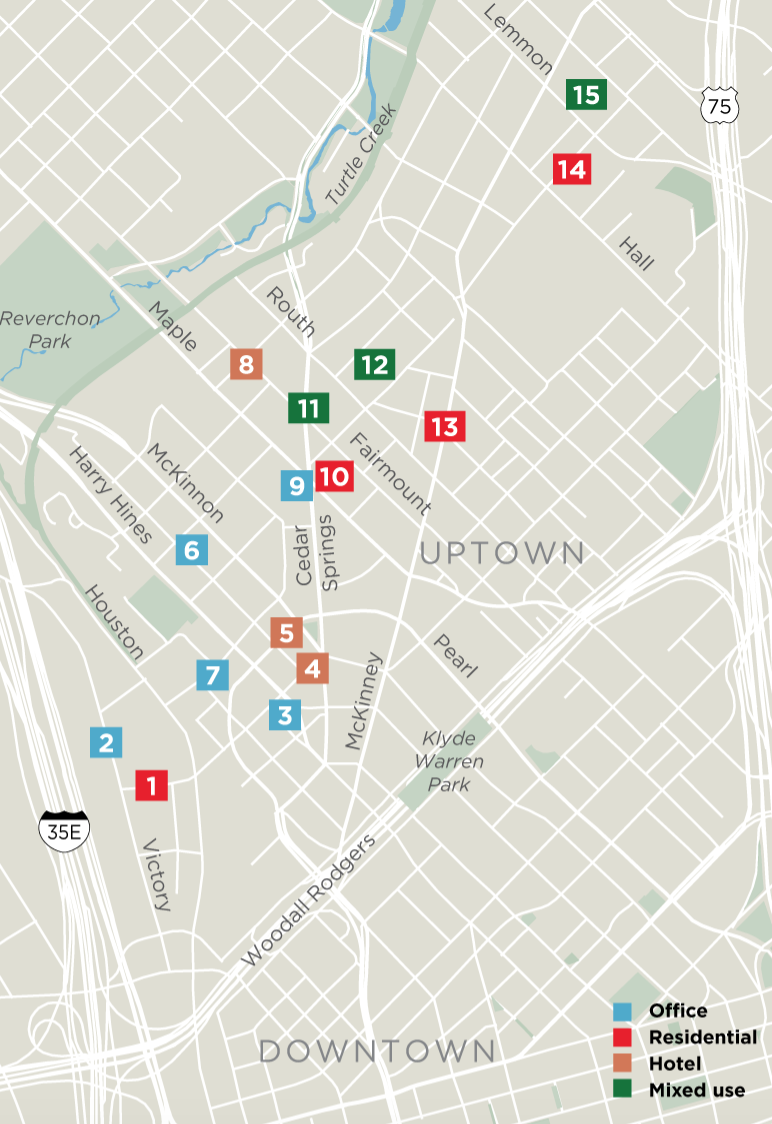 アップタウン・ダラス、建設中の新プロジェクト公開【一覧表】