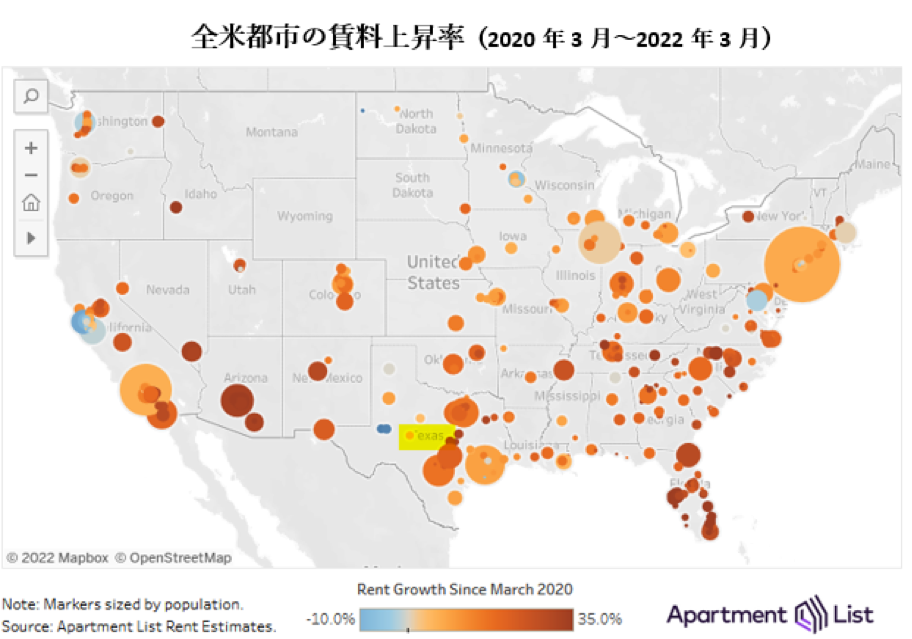 賃料上昇もテキサス州家賃規制の動きなし、賃借人に厳しい状況続く