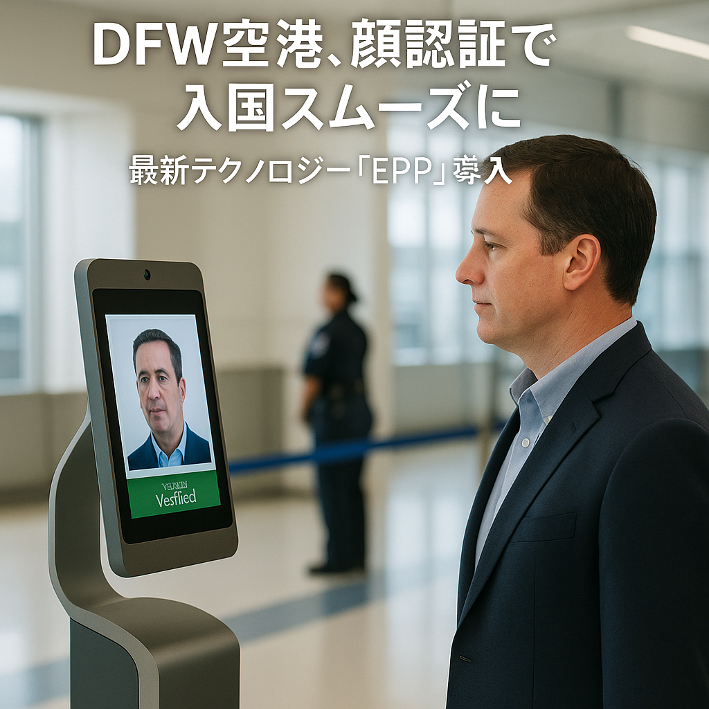 DFW空港、顔認証で入国待ち時間25%削減!最新テクノロジー「EPP」導入