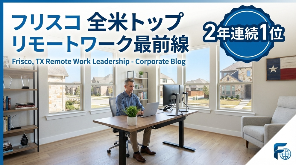 フリスコが2年連続全米トップ「リモートワーク最前線の街とダラス北部の働き方」