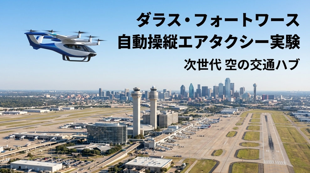 自動操縦エアタクシー実験へ　北テキサスが次世代空の交通ハブに【ダラス・フォートワース】