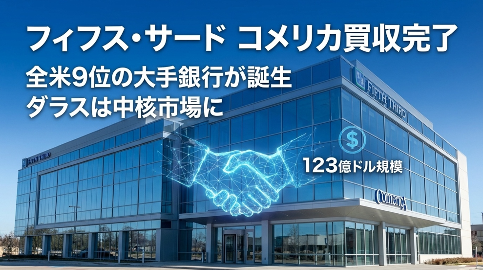 フィフス・サードがコメリカ買収を完了　全米9位の大手銀行が誕生し、ダラスは中核市場に