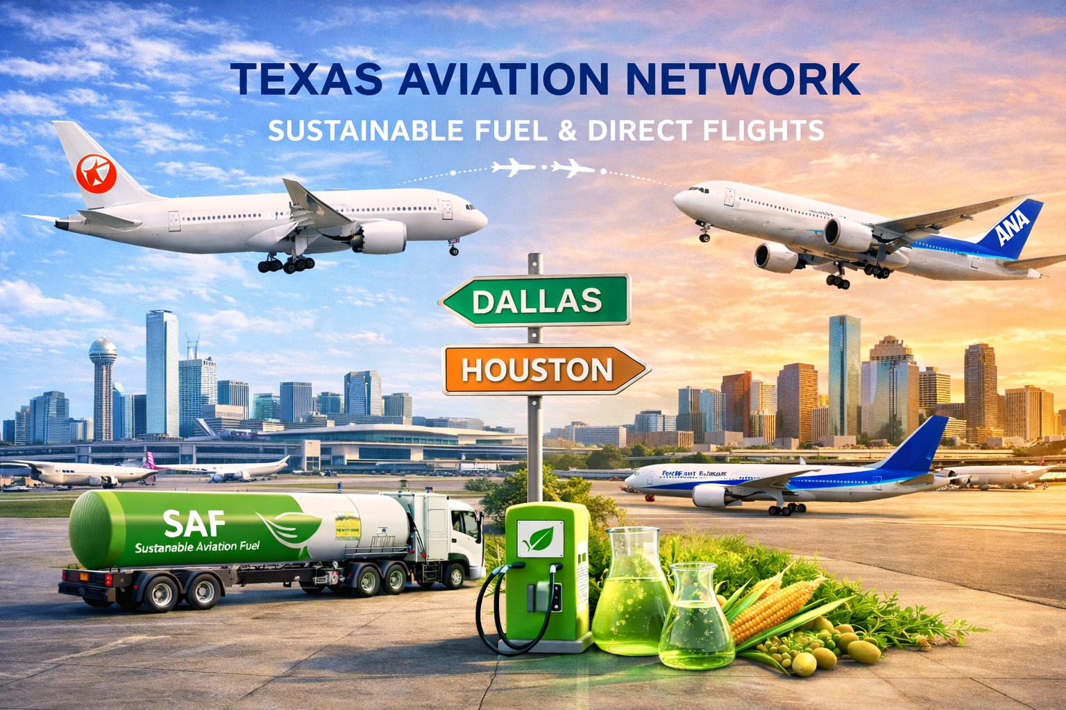 ダラスとヒューストン：SAFと直行便で進化するテキサス航空ネットワーク