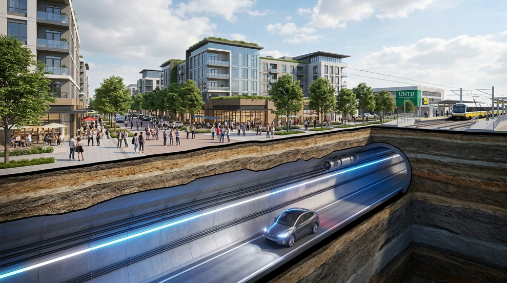 イーロン・マスクのBoring Companyが “無料トンネル”計画　ダラス南部ユニバーシティ・ヒルズが候補地に