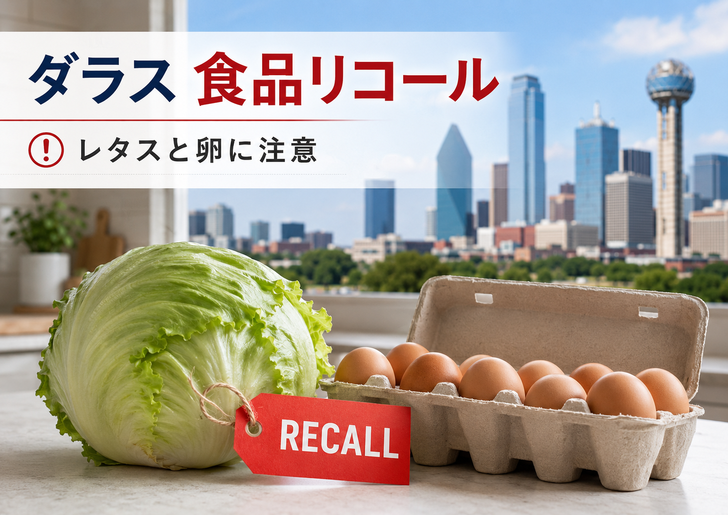 ダラスで「レタスと卵の大規模リコール」対象商品の確認方法