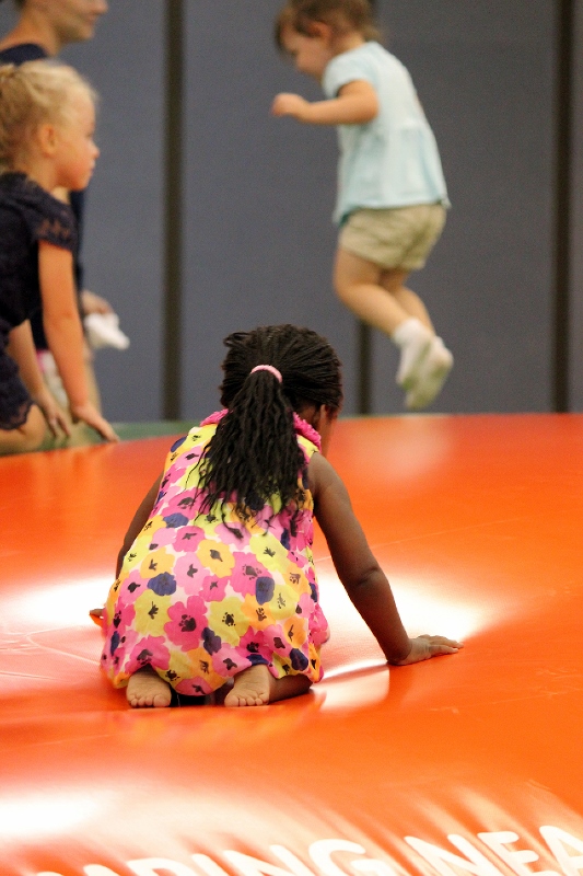 A child playing on Play Away's indoor playground.