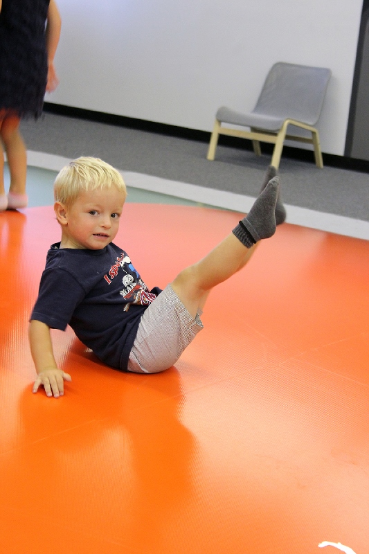 A child having fun at Play Away in London, Ontario.