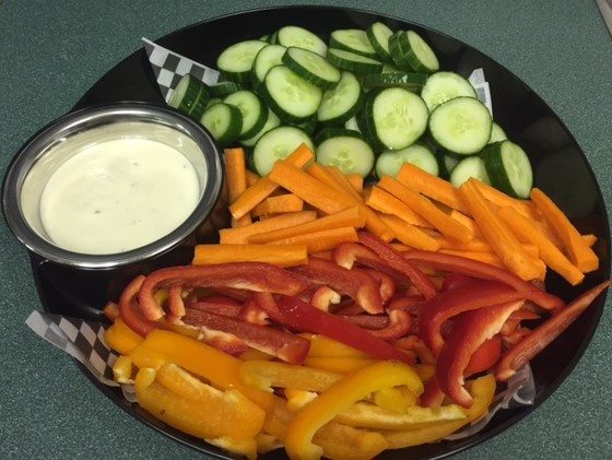 Add a Veggie Platter in the Party Extras - 3lb seasonal veggies (3-4 kinds) and dip