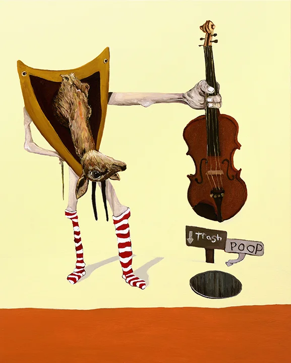 Violin Lessons oil on canvas 30x24 in.