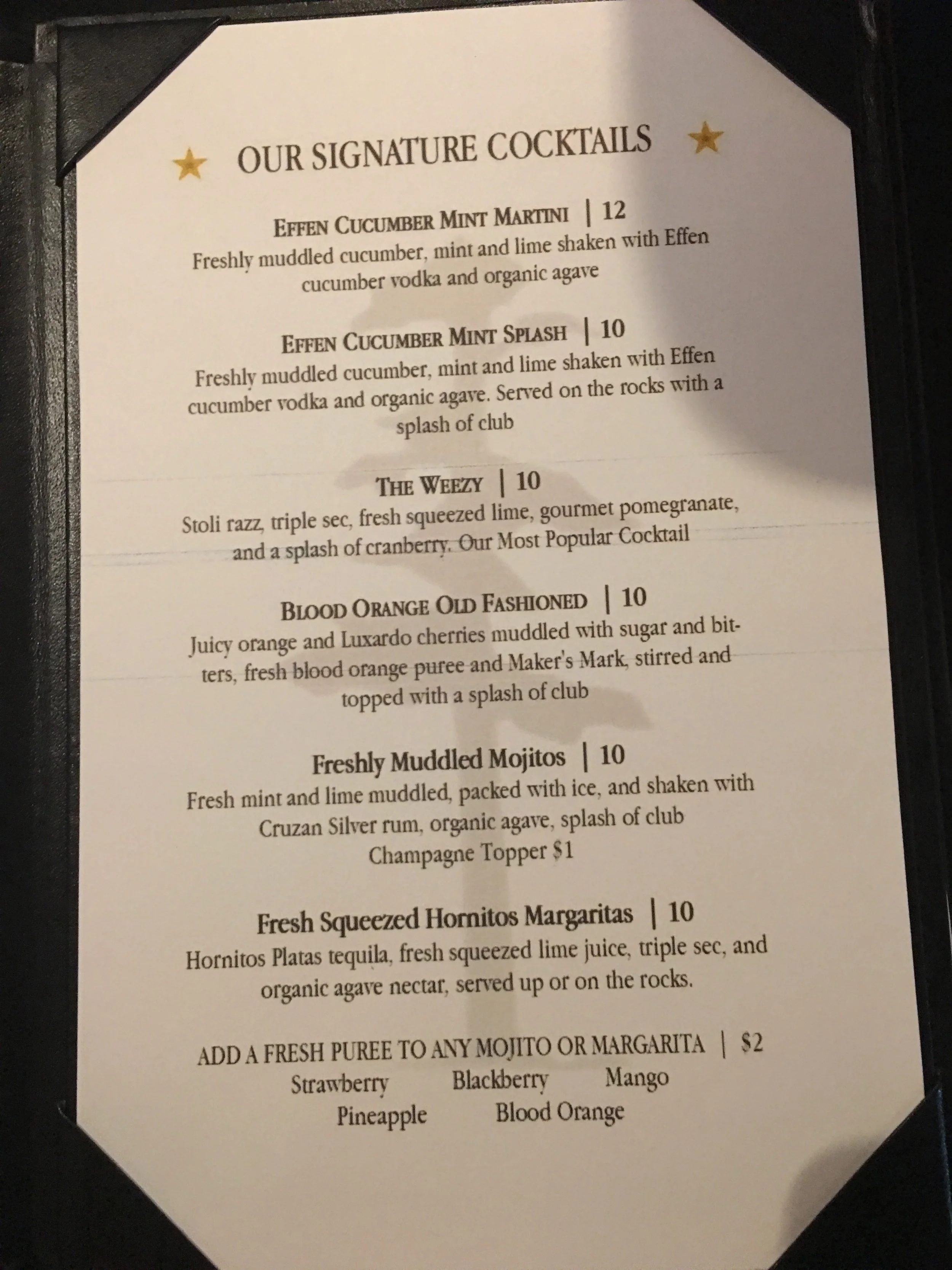 Drink Menu — Pineville Tavern