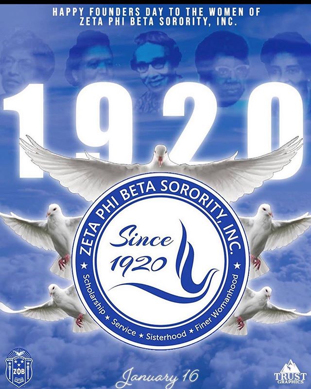 Happy Founders&rsquo; Day to the beautiful ladies of #ZetaPhiBeta Sorority, Inc. 🕊🐰