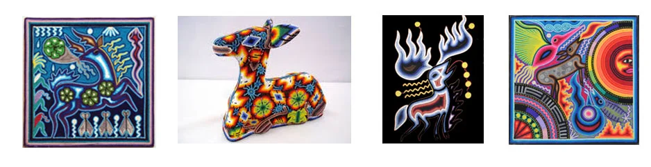 Samples of the Deer Symbolism in Huichol Art