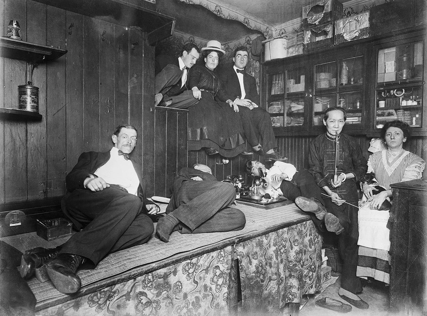 An American opium den.