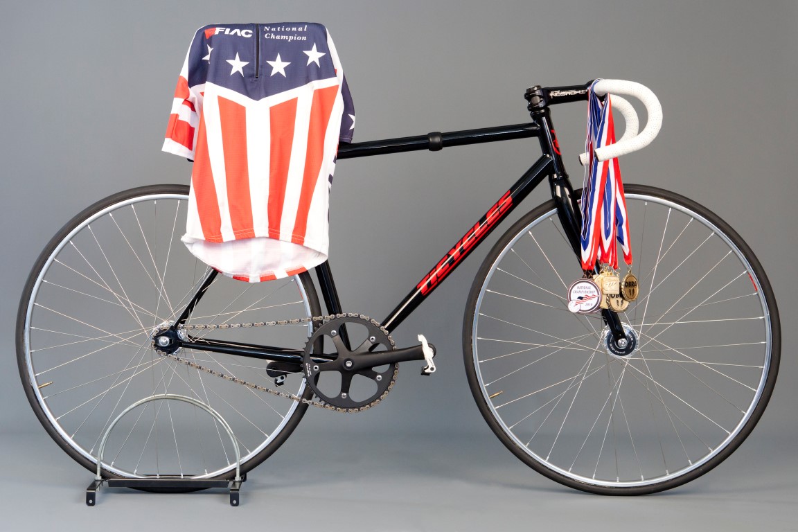 OHBS 2010, Zak BAT bike with medals.jpg