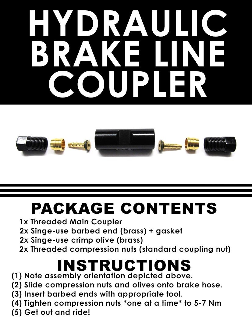 Hydraulic Brake Line Coupler — TI CYCLES FABRICATION