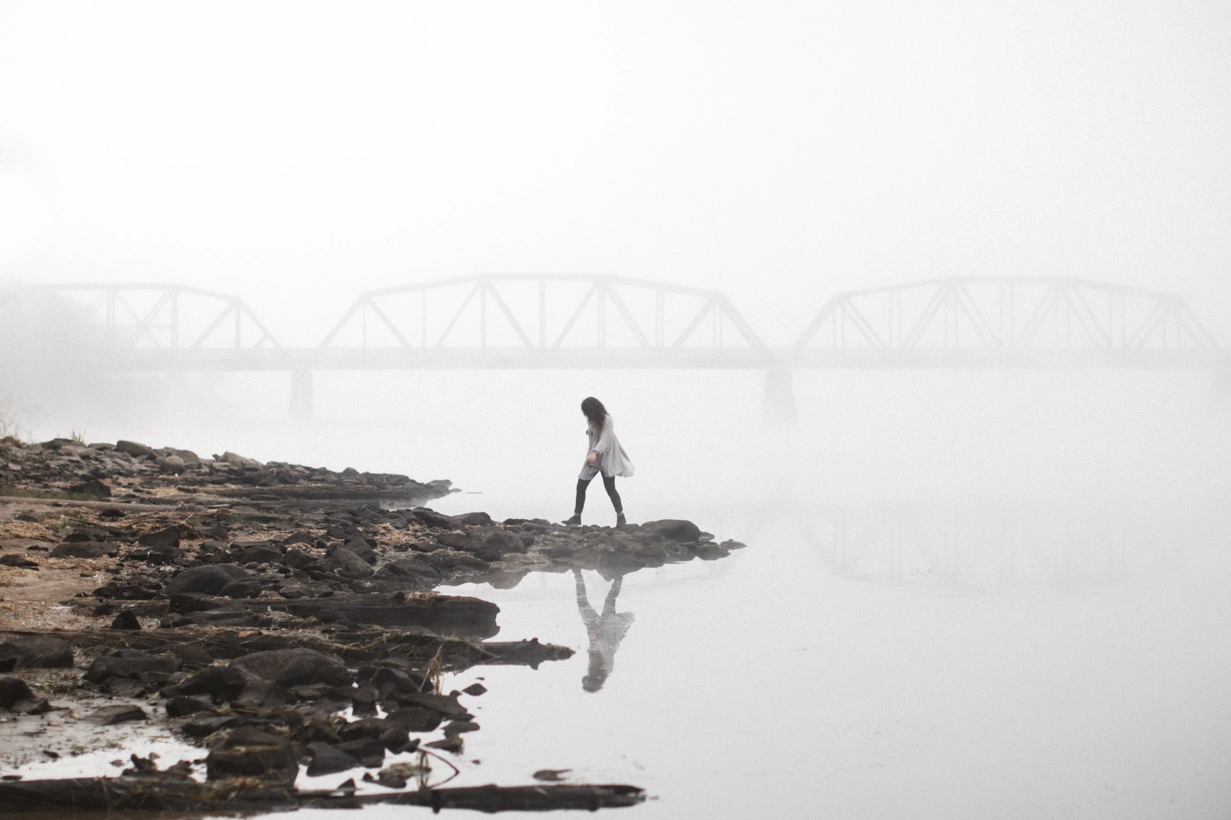 From an early morning back in October, I made Morgan late for class for the sake of running around in the fog. 