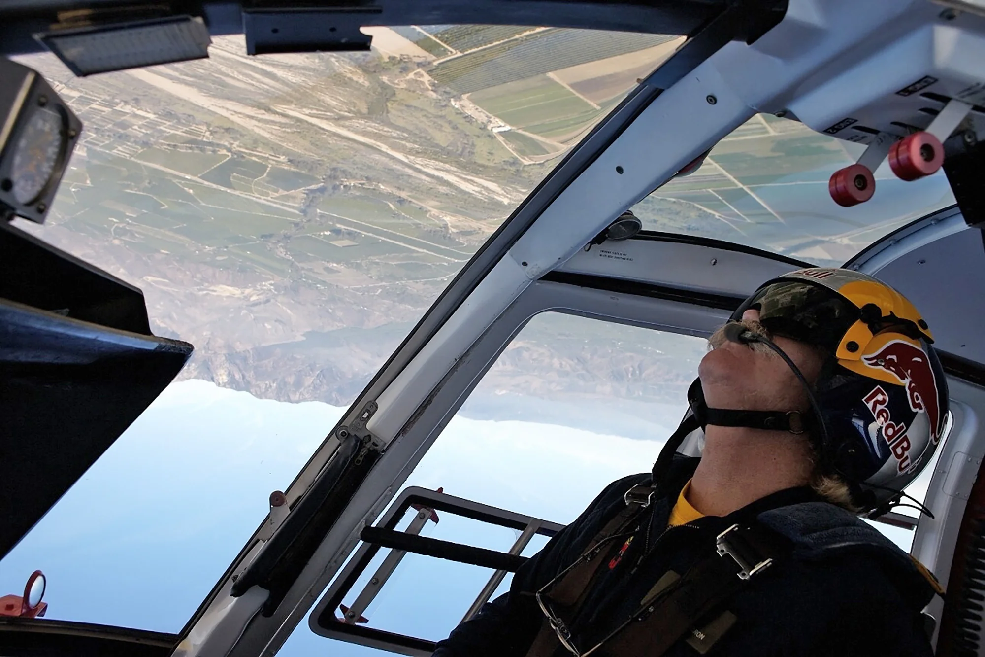 Inverted in the Red Bull Helicopter