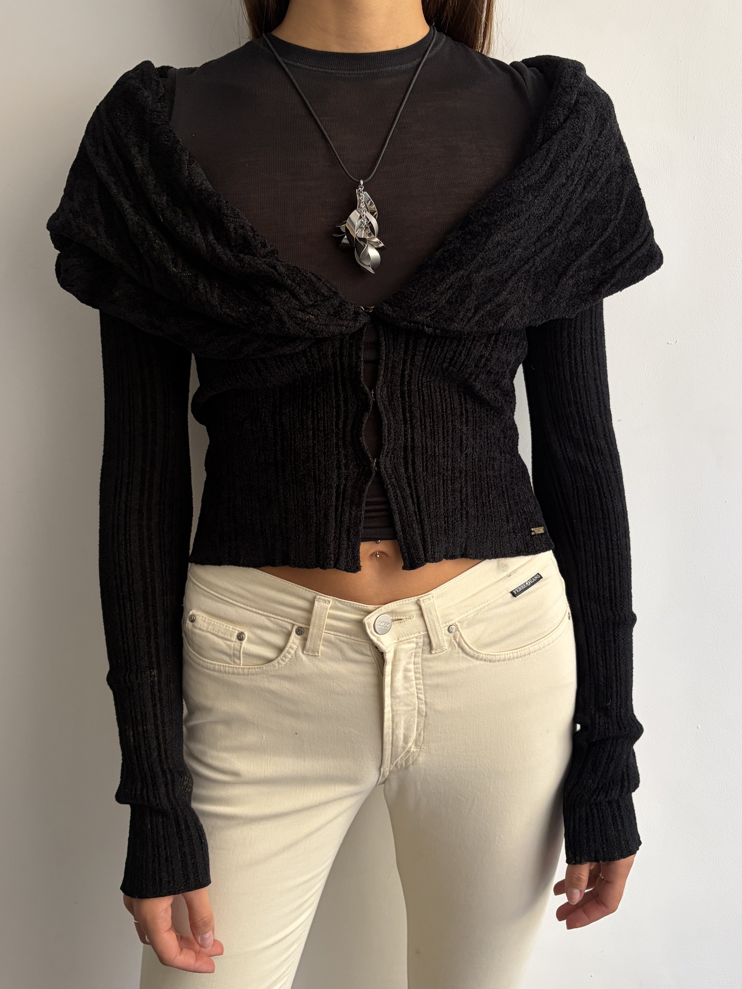 Vintage Roberto Cavalli Top in Dark Romance