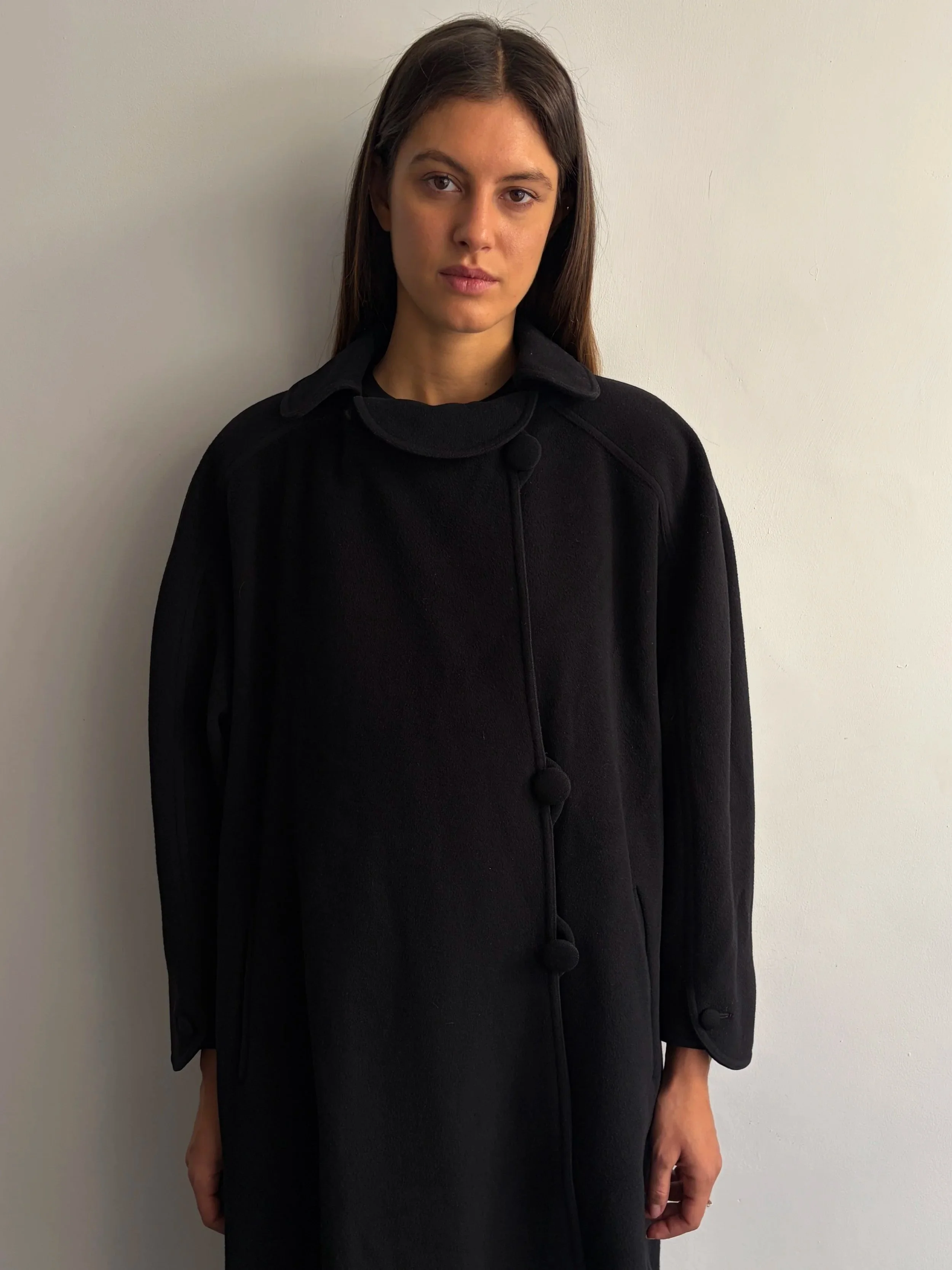 Vintage Fendi Wool Coat in Ink