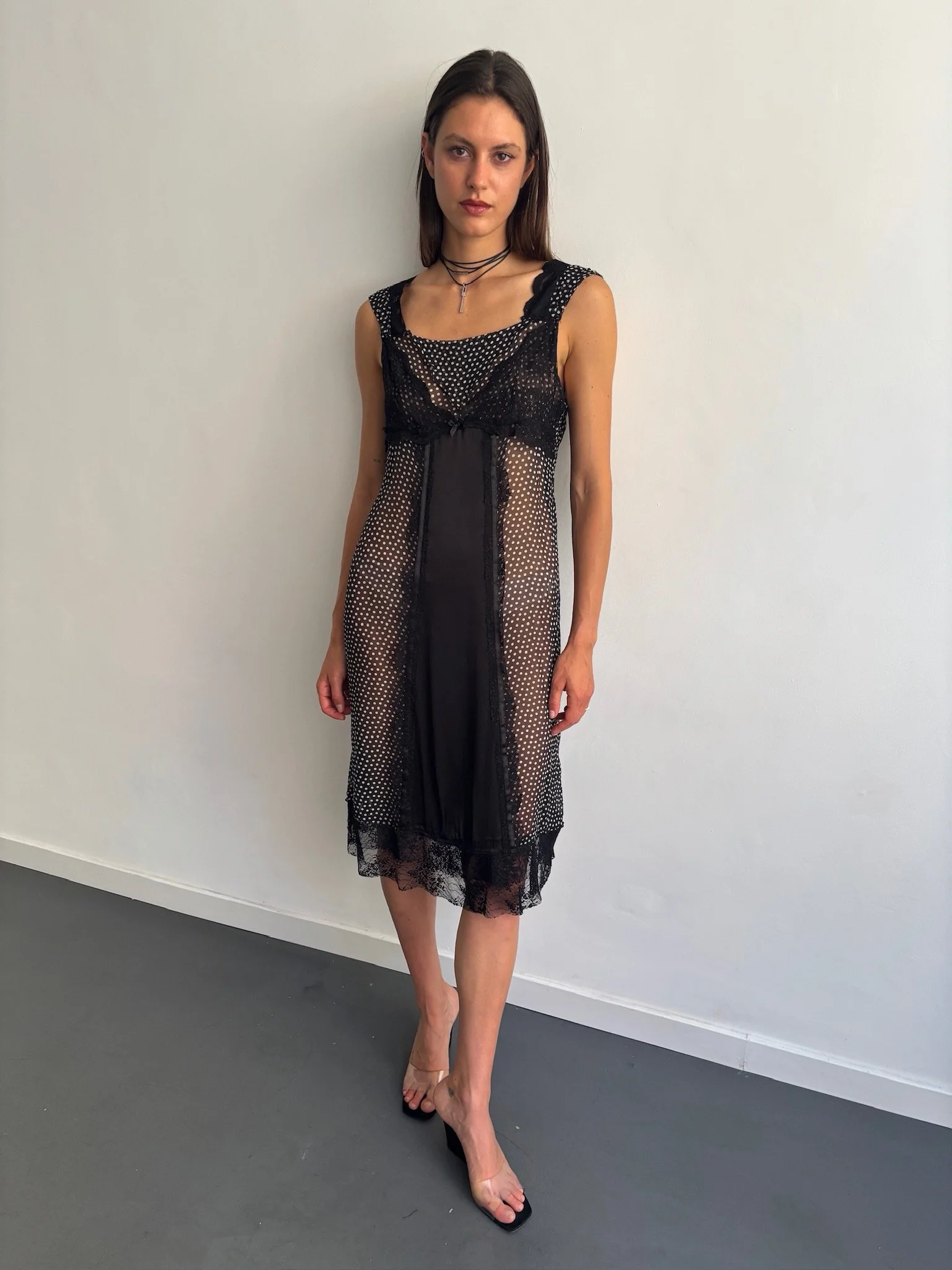Sartorial Silk Dress in Pizzo