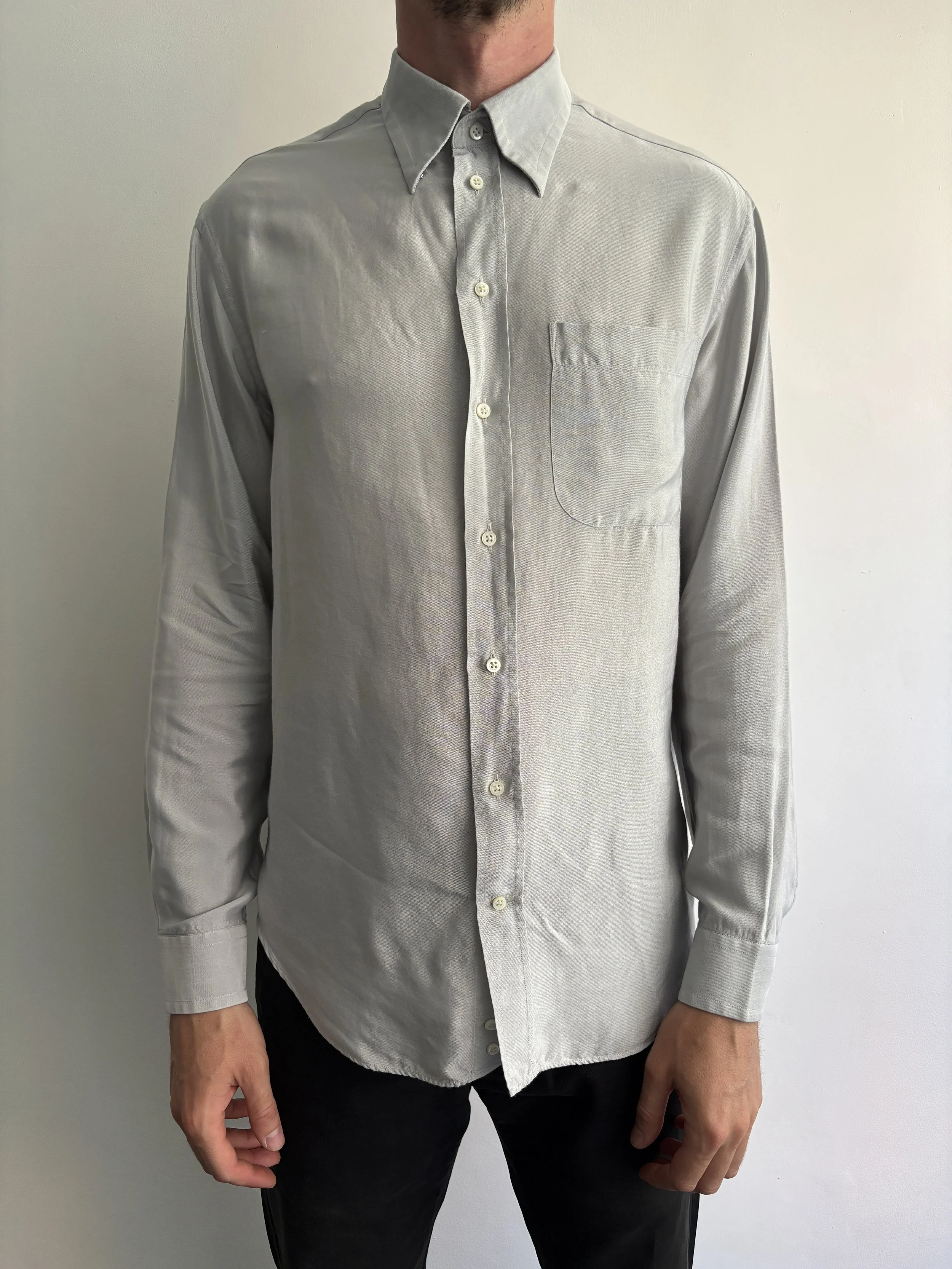 Vintage Armani Shirt in Silver
