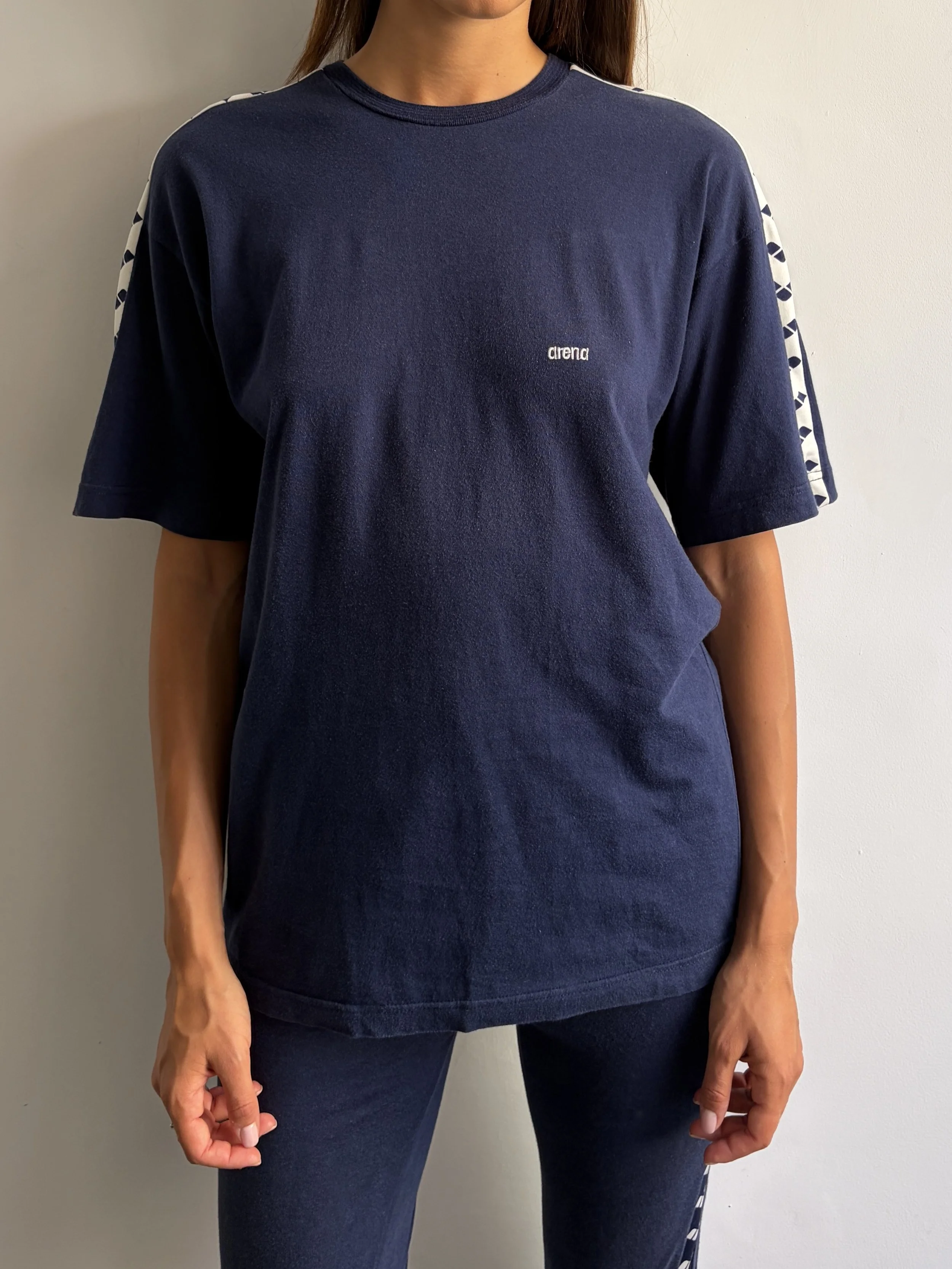 Vintage Arena T-shirt in Navy
