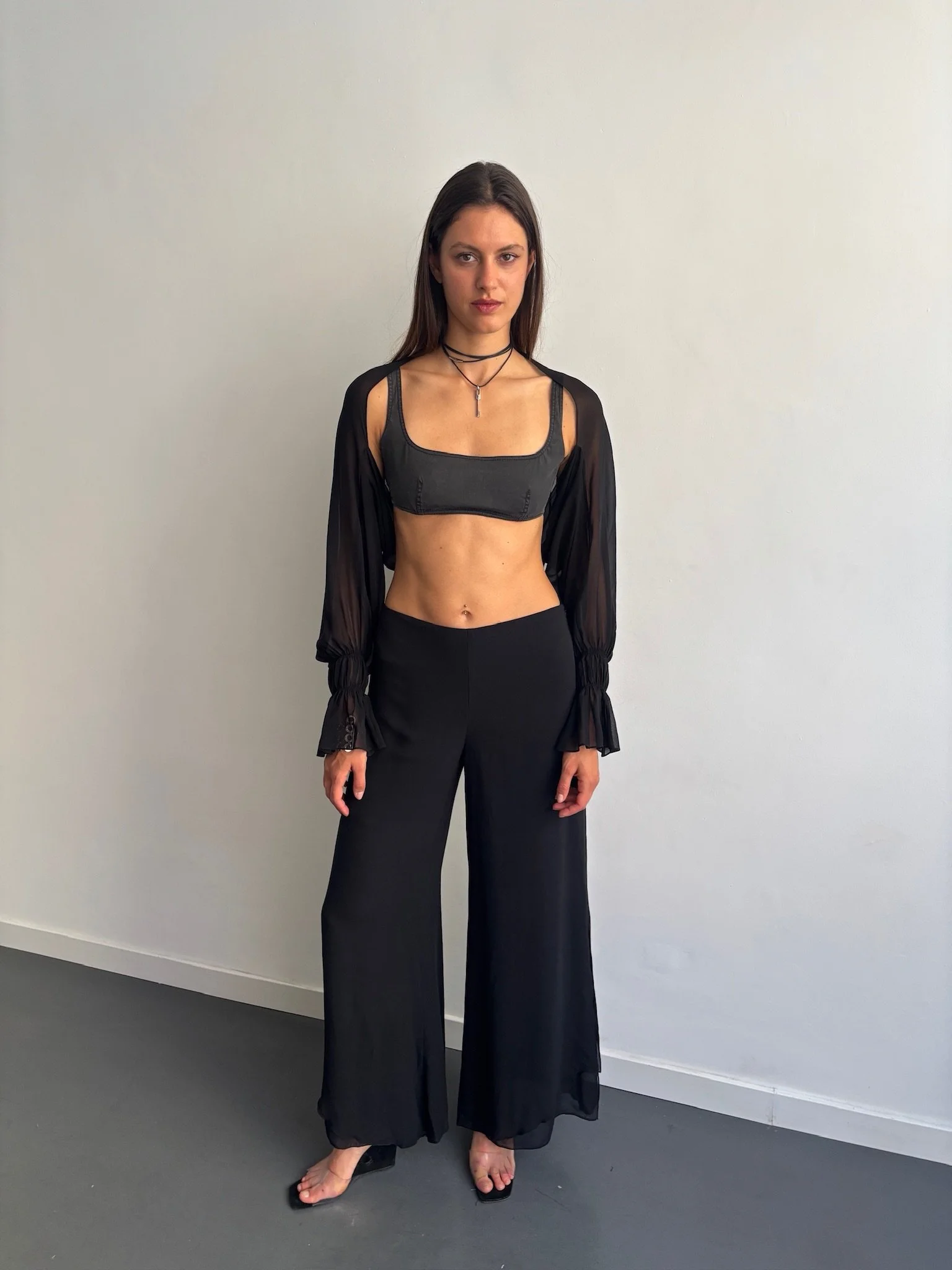 Italian Designer Silk Set in Jet