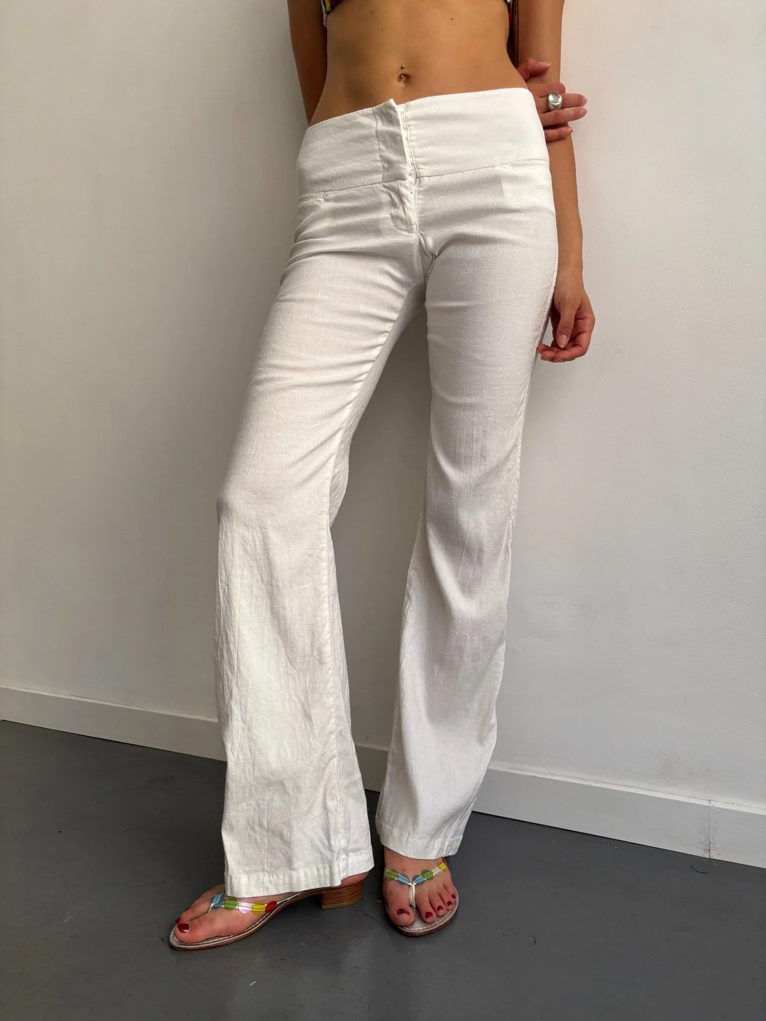Vintage Armani Pants in Latte Linen