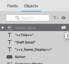 Objects tab