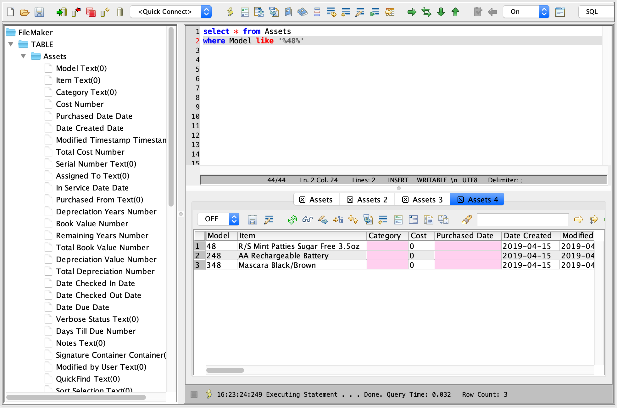 how to export using razorsql table